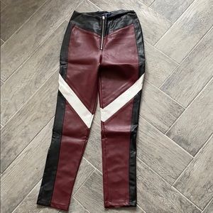 Thermo Jeans Wet Look Pants Faux Leather Imitation Leather BootCut flared pants